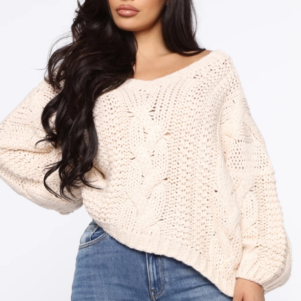 Nude chunky sweater